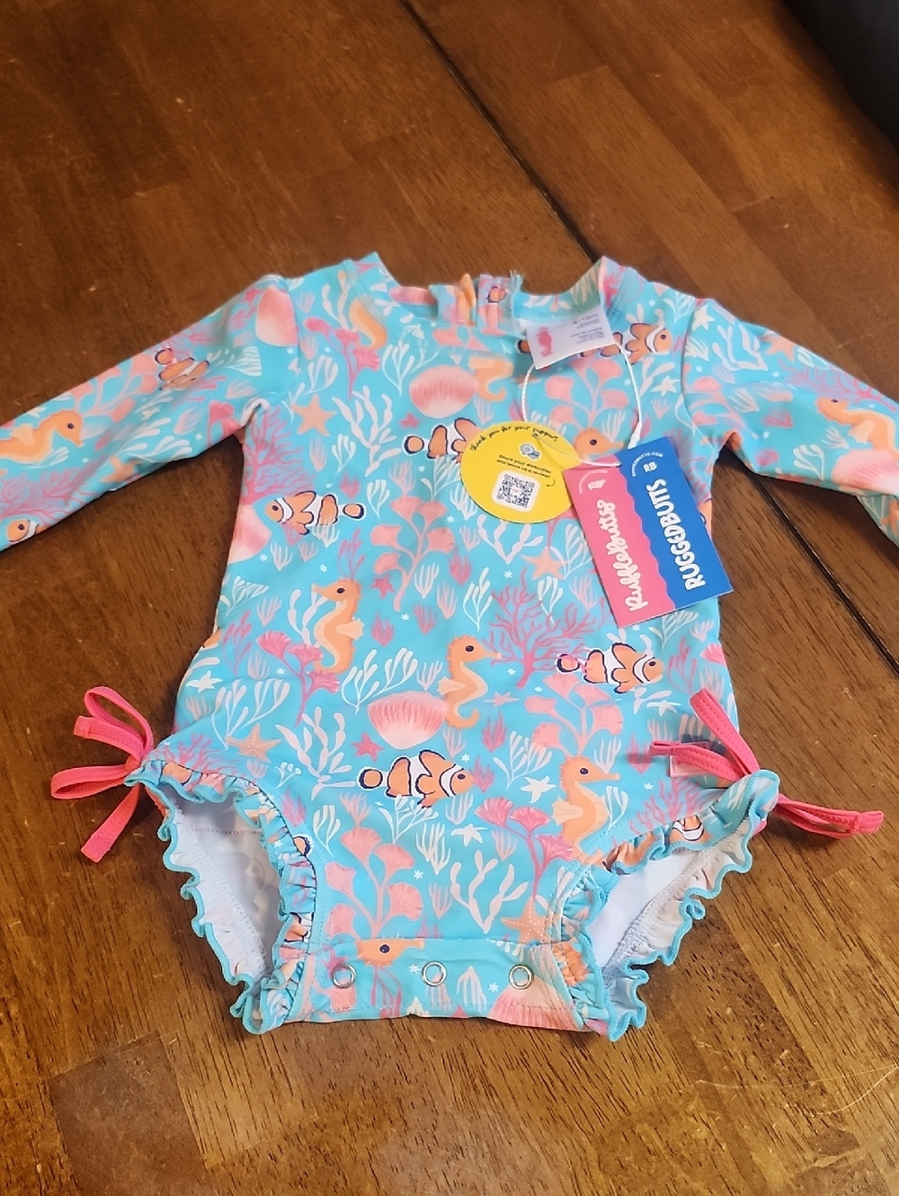 Ruffle Butts swimsuit One Piece baby 6 To 12 Months NWT
